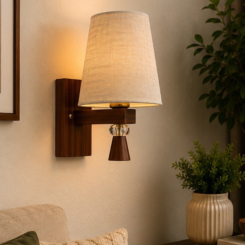 Weave Taper Jute Wall Lamp - Beige