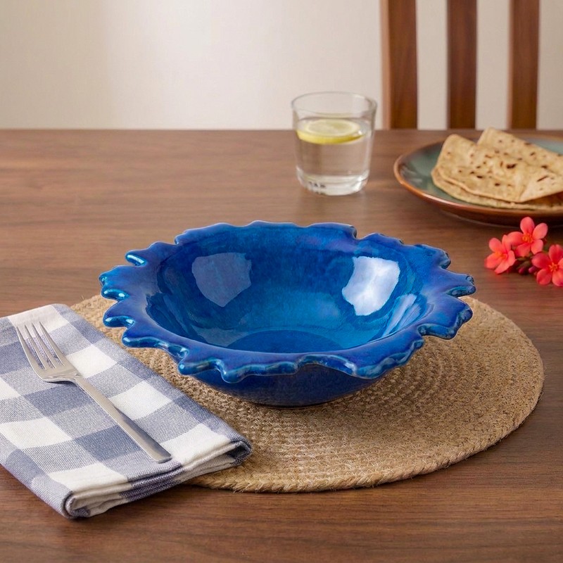 Crunch & Munch Ceramic Snack Bowl (Blue) - 200 mL - 200 ML