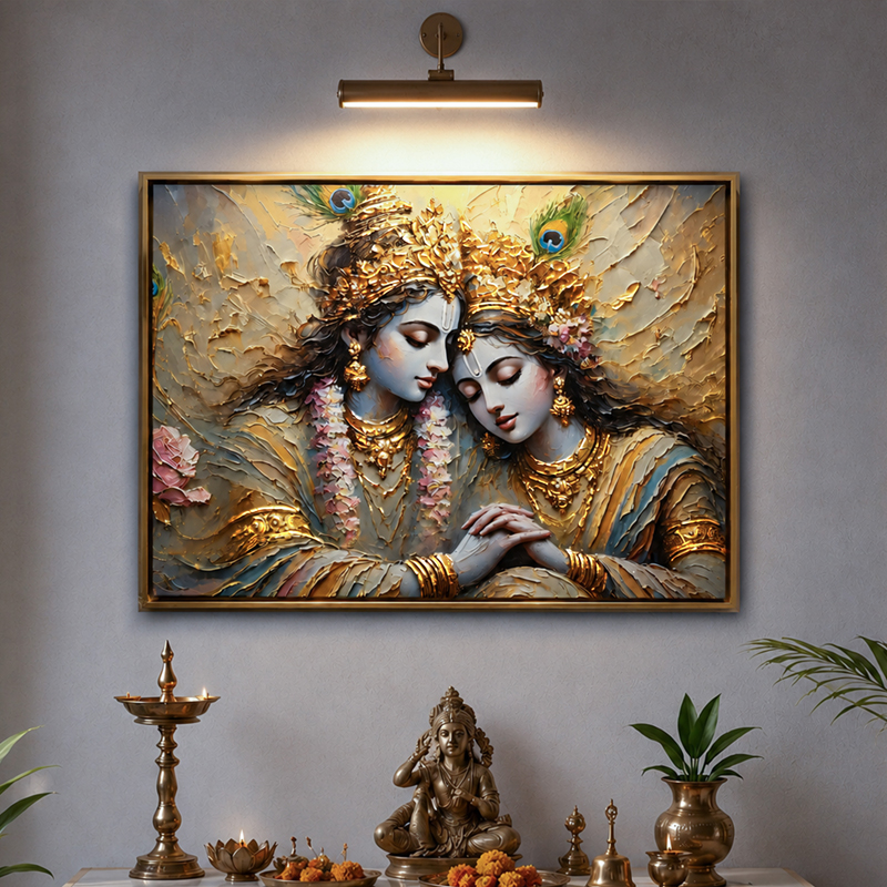 ShyamLeela Radha Krishna Canvas Wall Art