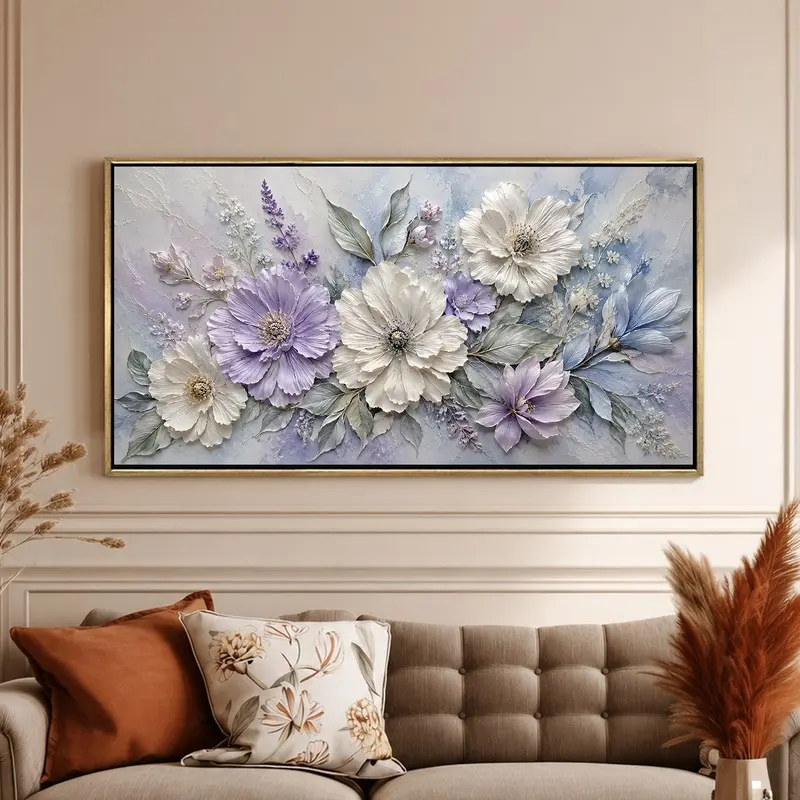 Lavender Whisper Floral Canvas Wall Painting