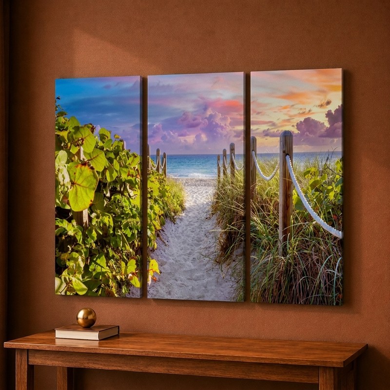 Beach Pathway Canvas Wall Painting