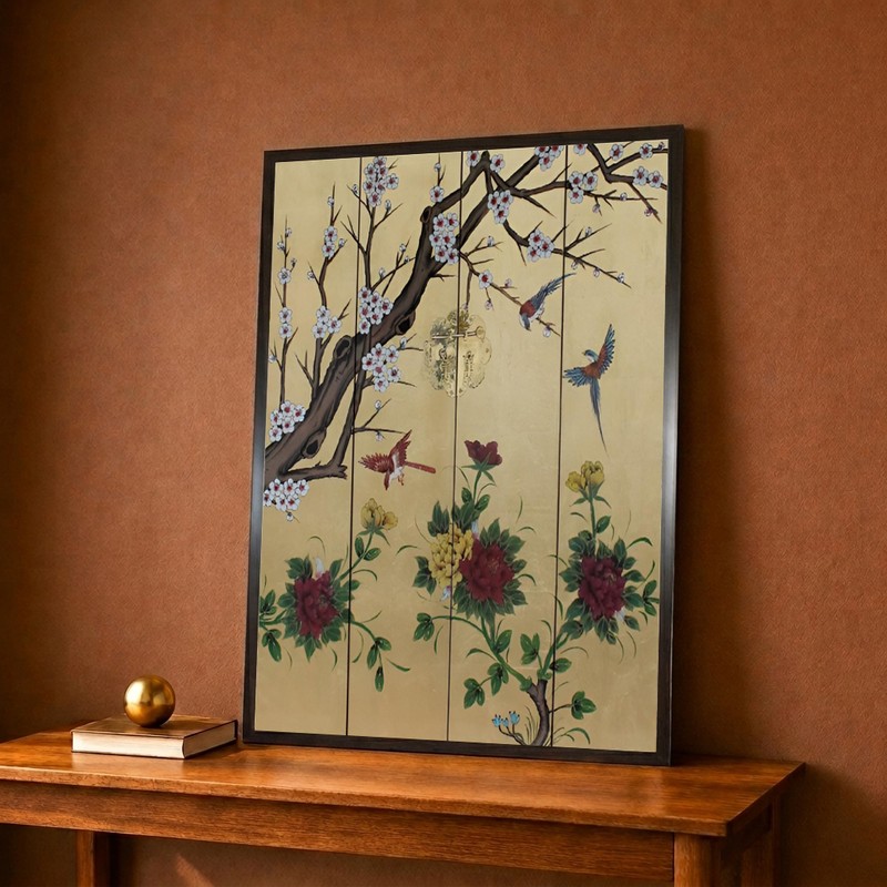 Oriental Blossom Birds Canvas Wall Painting