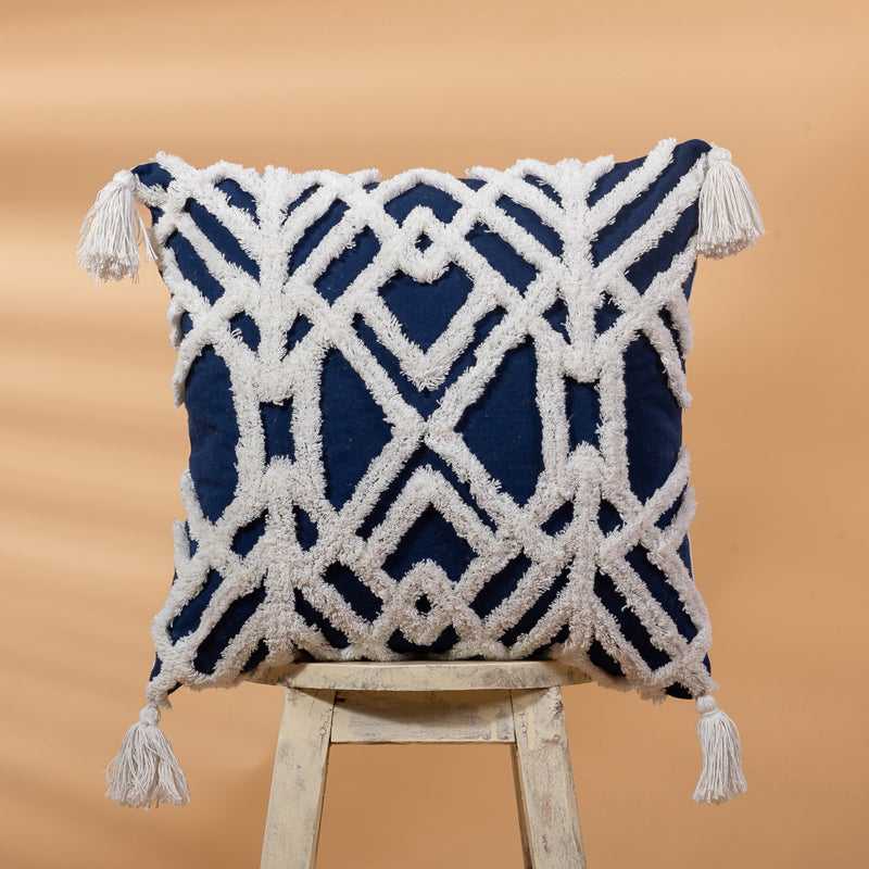 Inkthread II Tufted Cushion Cover - 18 x 18 Inches