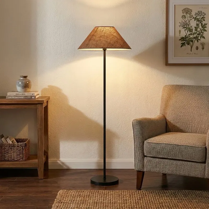 Sandstone Elegance Jute Floor Lamp