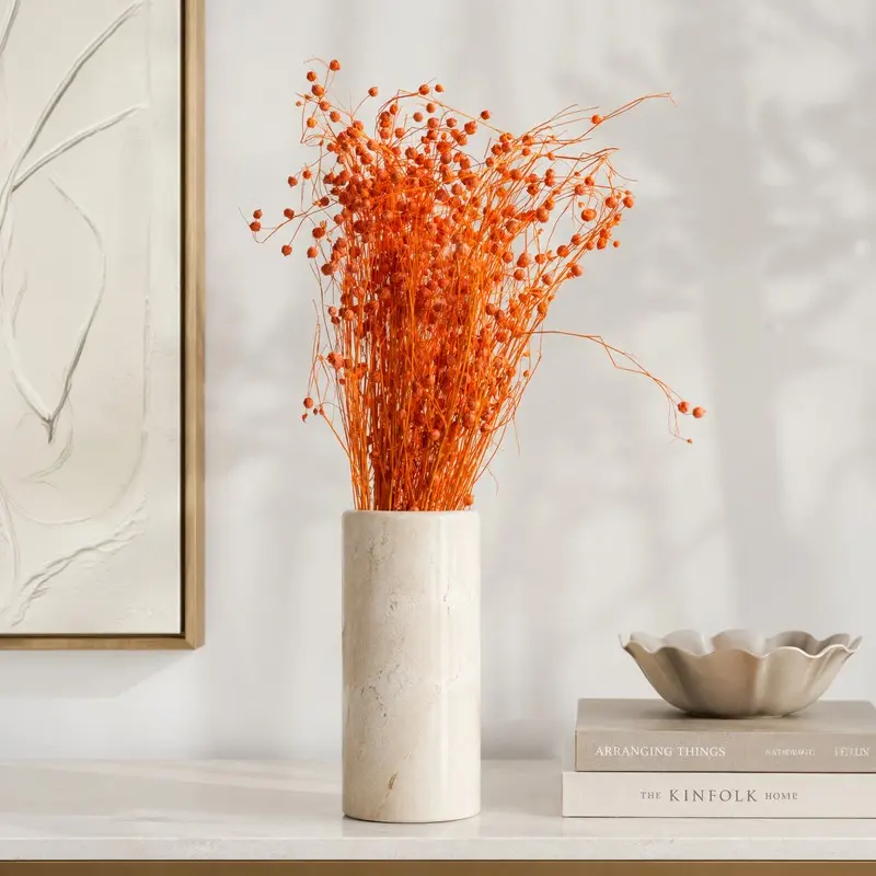 Airy Baby’s Breath Dried Flower Bunch - Orange