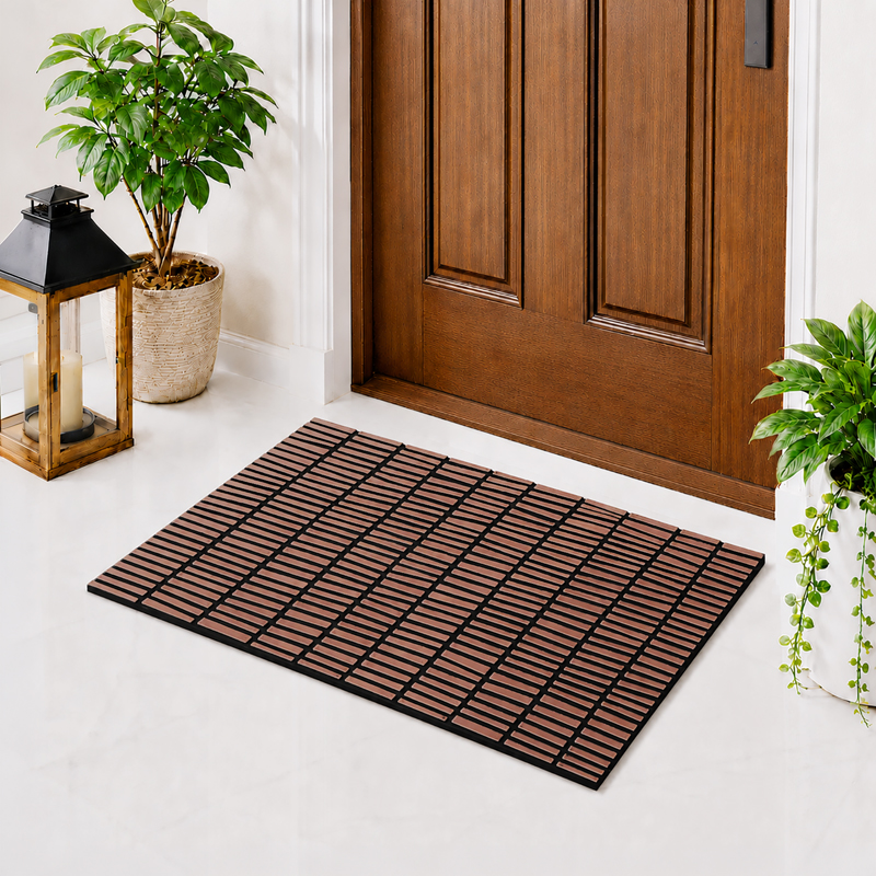 HoldStep Rubber Anti-Skid Doormat - Brown - 75 x 45 cm