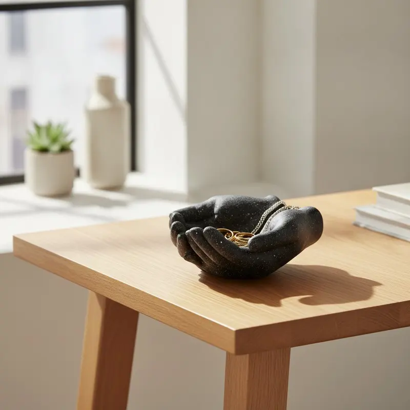 Sculptural Vessel Resin Trinket Tray