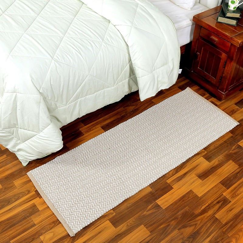 Atelier Cotton Runner Rug - Beige - 2 x 5 ft