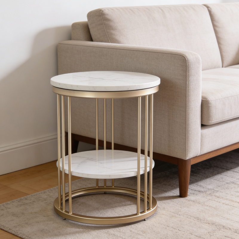 Densworth Marble Top Side Table