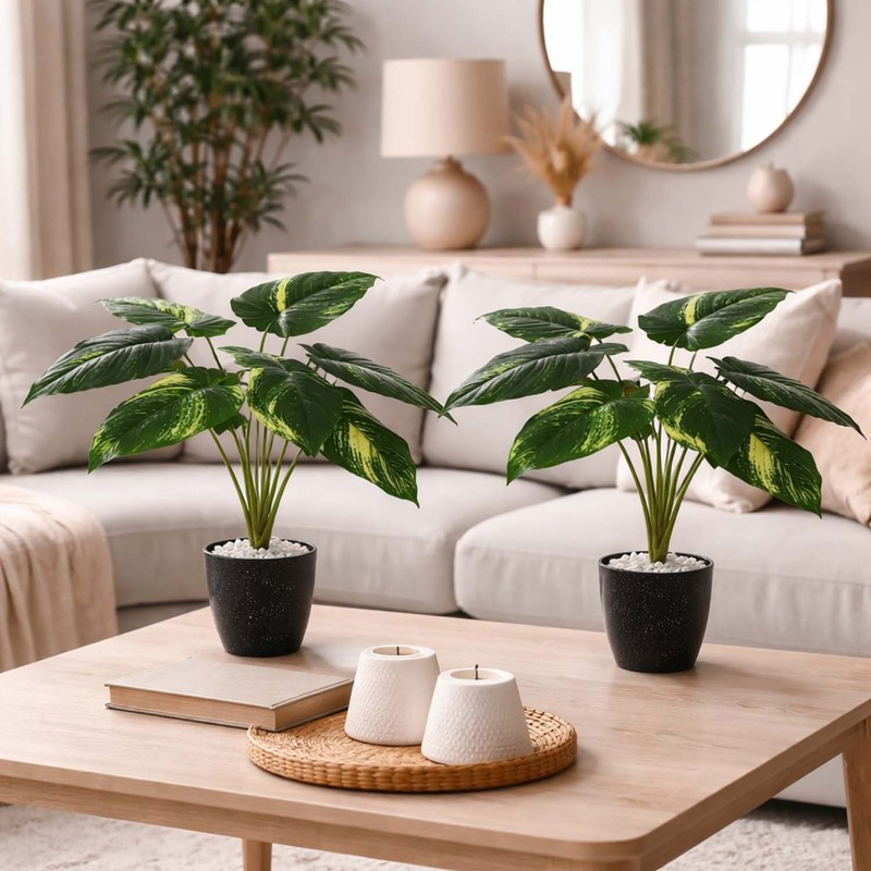Tropical Elegance Faux Artificial Plant - Set of Two