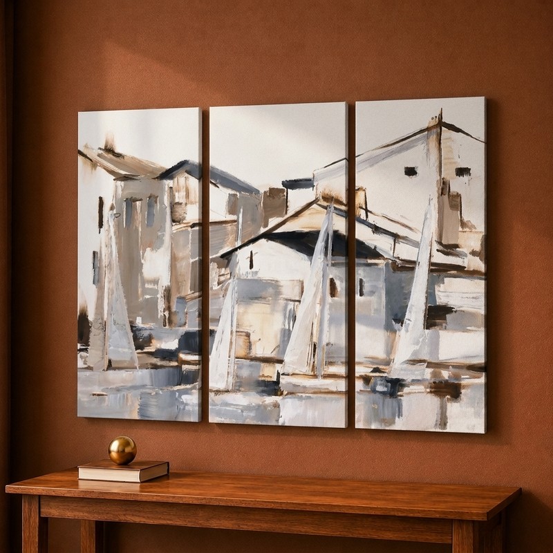 Harbor View Canvas Wall Painting