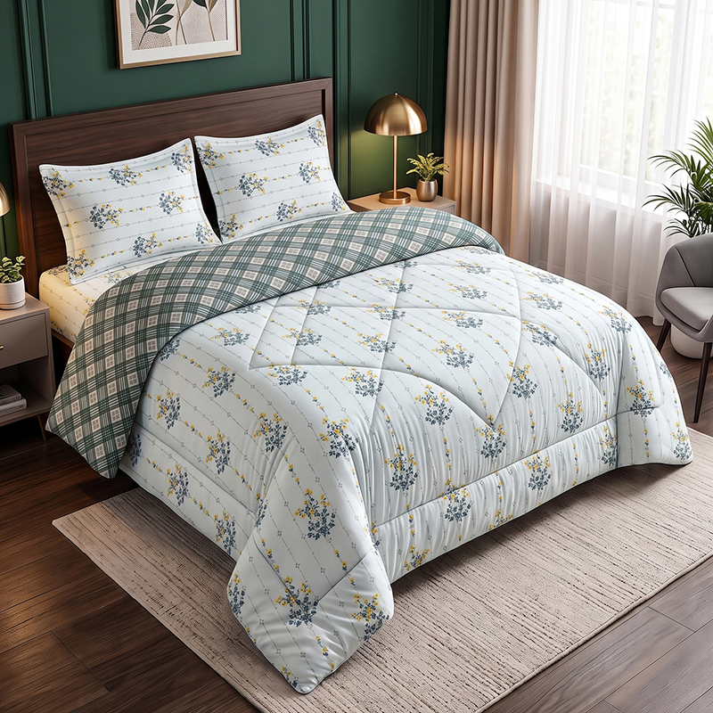 DreamNest Polycotton Bedding Set - Four Piece Set - Queen/Double