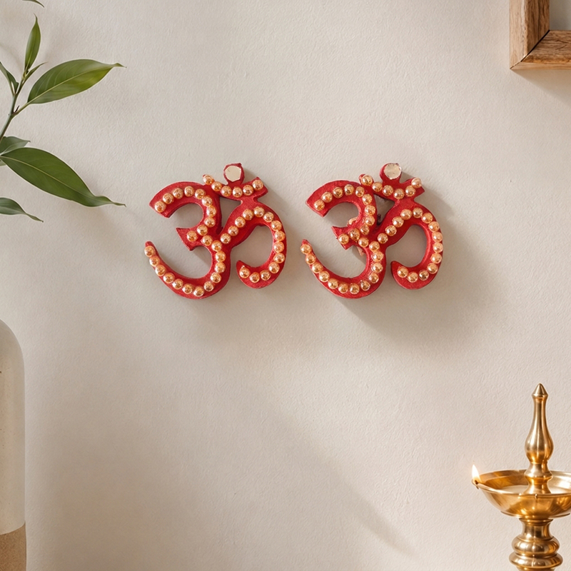 Mangalam Om Wall Accent - Set of Two