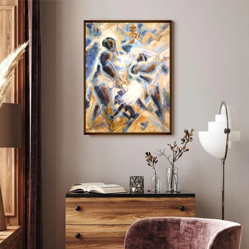 Aureate Echoes Canvas Wall Painting