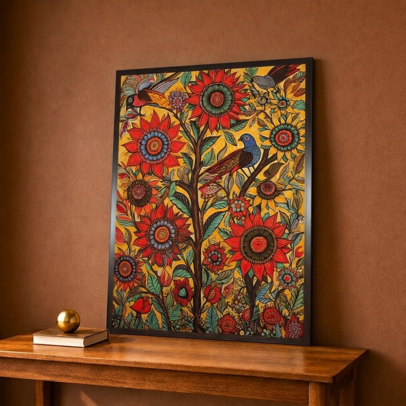 Songbird Blossom Garden Canvas Wall Painting