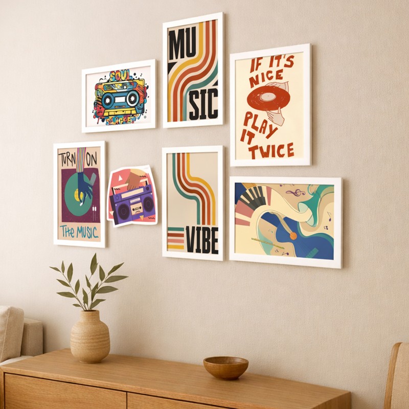 Vintage Voyage Wall Art - Set of Seven