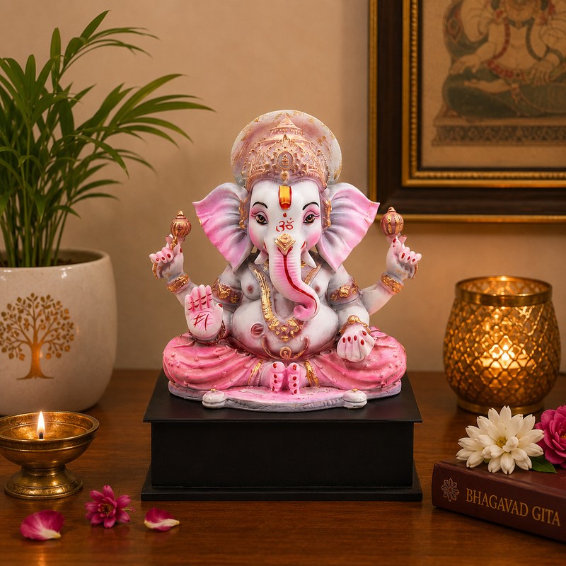 Siddhi Aura Ganesha Idol - Pink