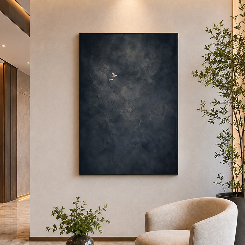 Nocturne Echo Canvas Wall Painting With Frame - Small