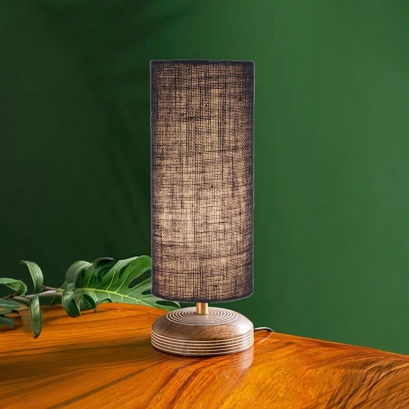 Savera Siera Fabric Table Lamp - Blue,Brown