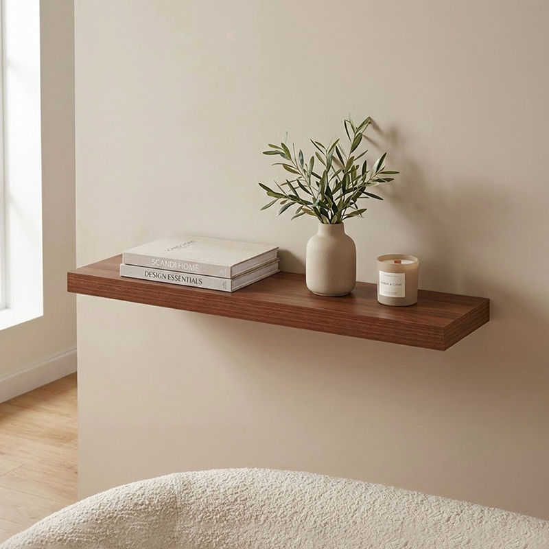 Graphite Loft Ledge MDF Shelves - Brown