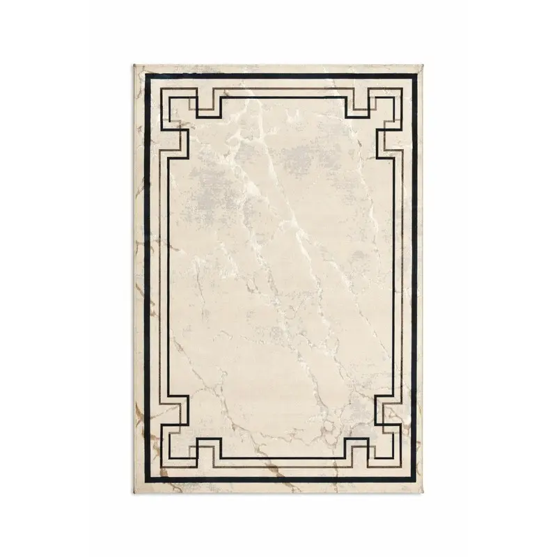 Linora Velvet Carpet - Beige,Blue