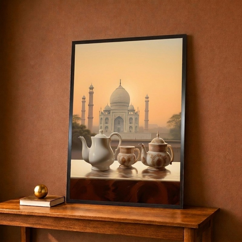 Taj Heritage Tea Canvas Wall Painting