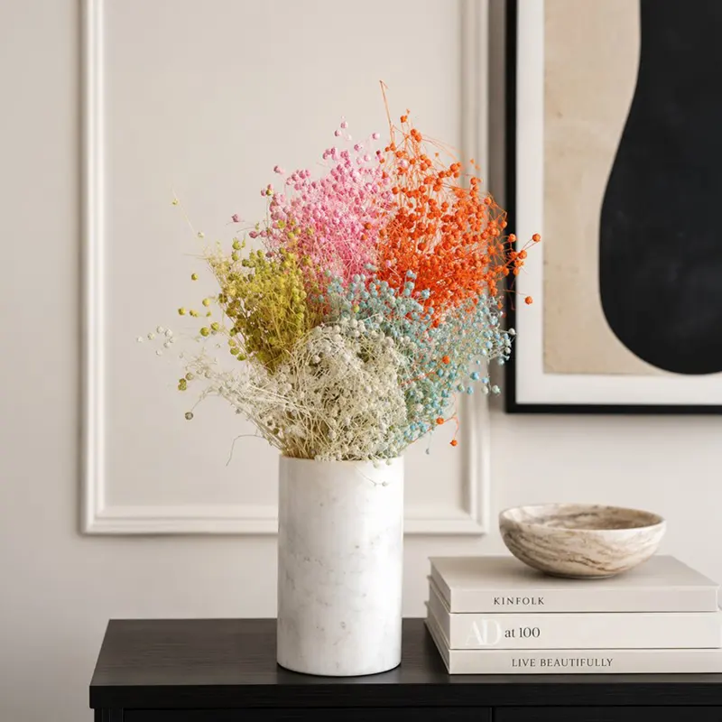 Airy Baby’s Breath Dried Flower Bunch - Set of Five