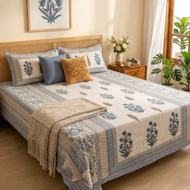 Gulra Printed Cotton Bedsheet - 186 TC