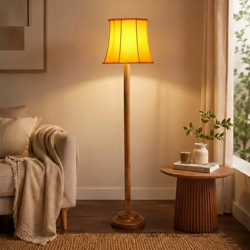 Sunbeam Glow Cotton Floor Lamp