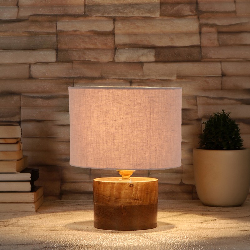 Periderm Wooden Table Lamp - Brown