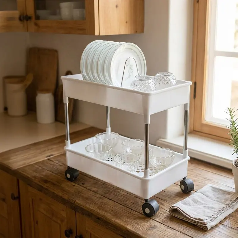 Flexi 2 Tier Freestanding Racks - White