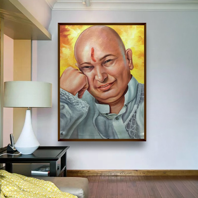Saffron Grace Canvas Wall Painting