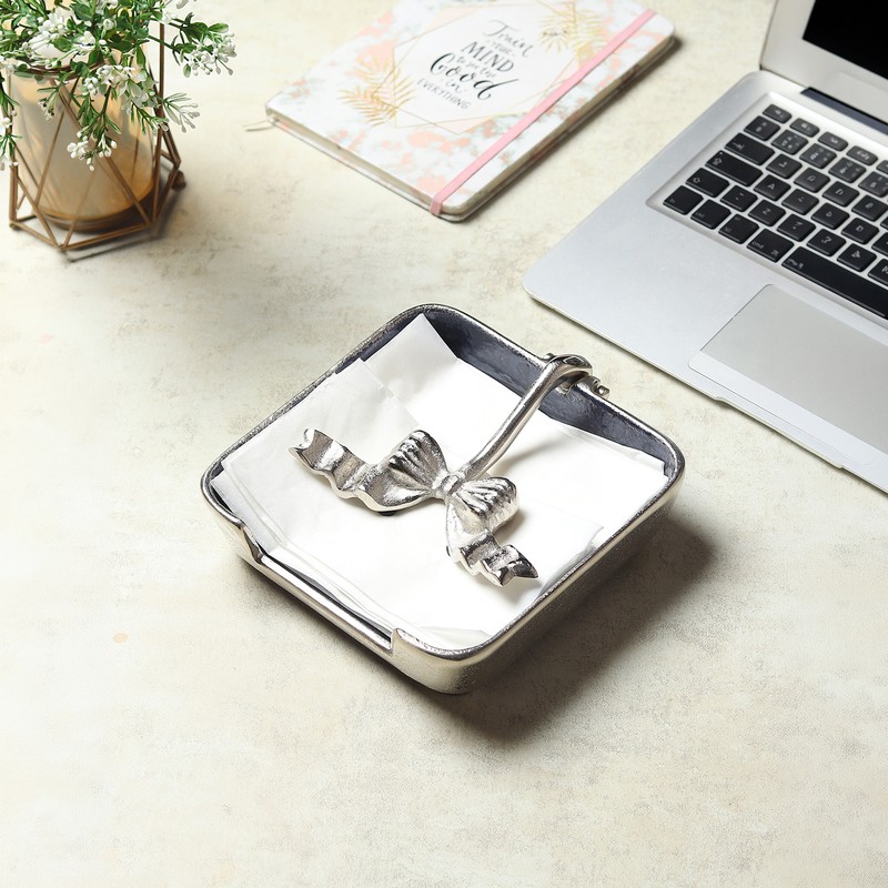 Armonia Tissue Holder - Blue & Silver