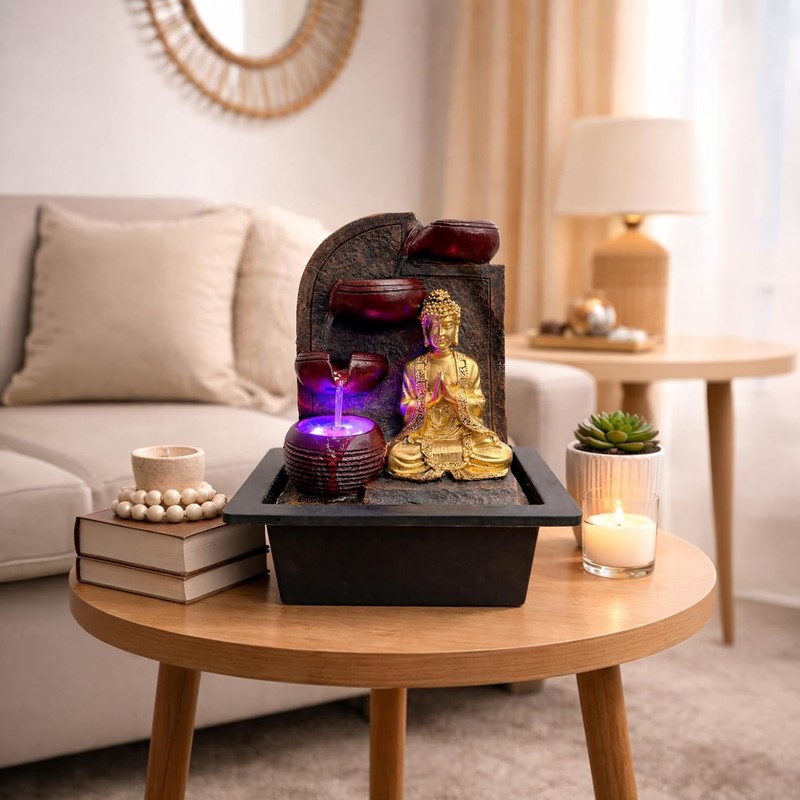 Divine Prosperity Buddha LED Fountain