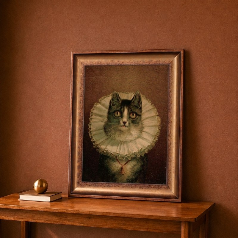 Royal Cat Canvas Wall Painting