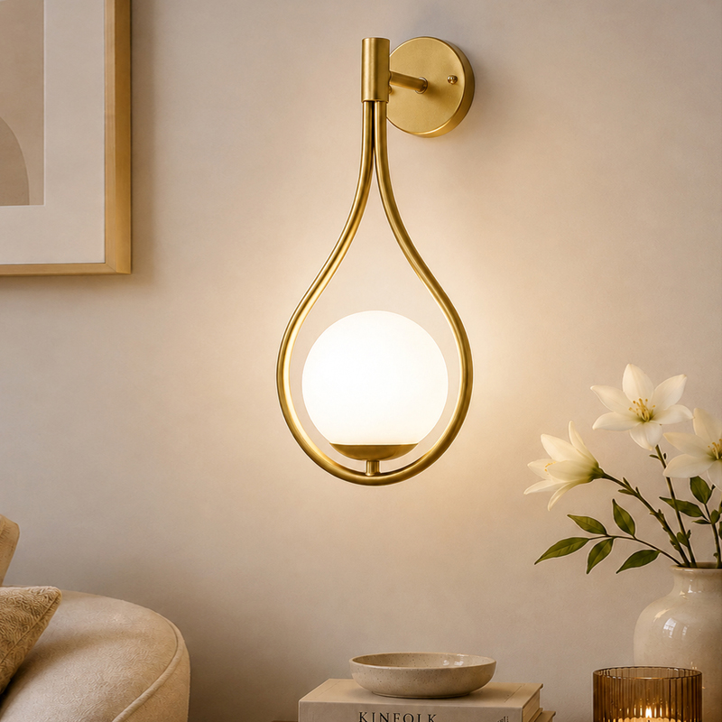 Aura Pendant Glass & Metal Wall Lamp