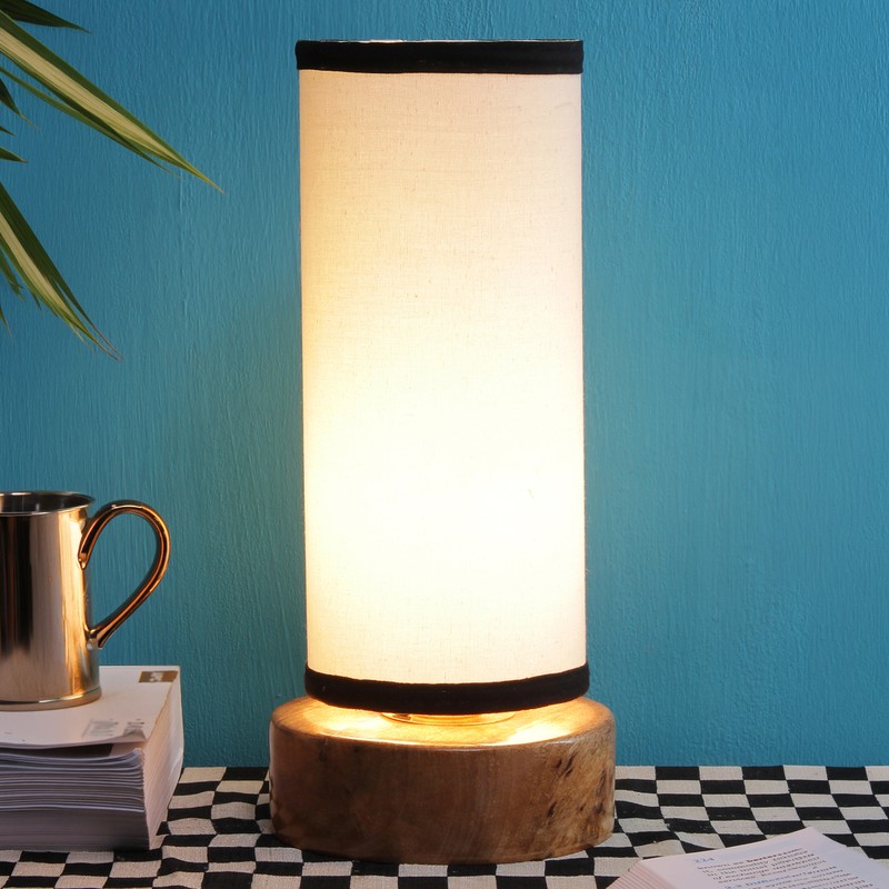 Fulgor Wooden Table Lamp - White