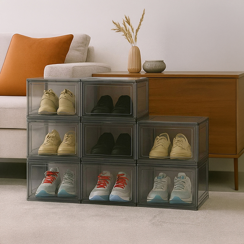 Orion Freestanding Shoe Racks - Set of Eight