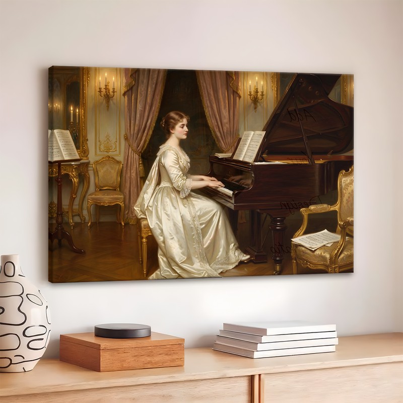 Keys of Elegance Canvas Wall Art - 380 GSM