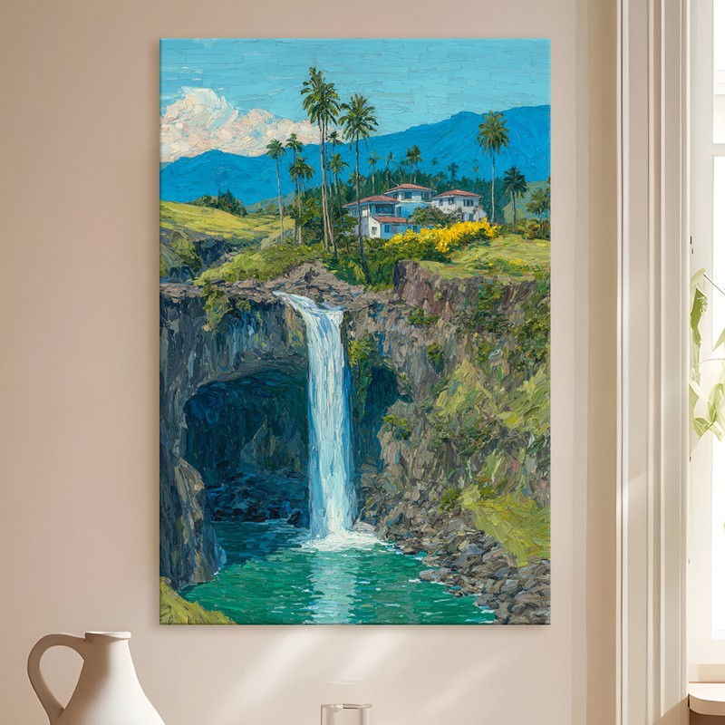 Hidden Falls Gallery Wrapped Canvas Wall Painting