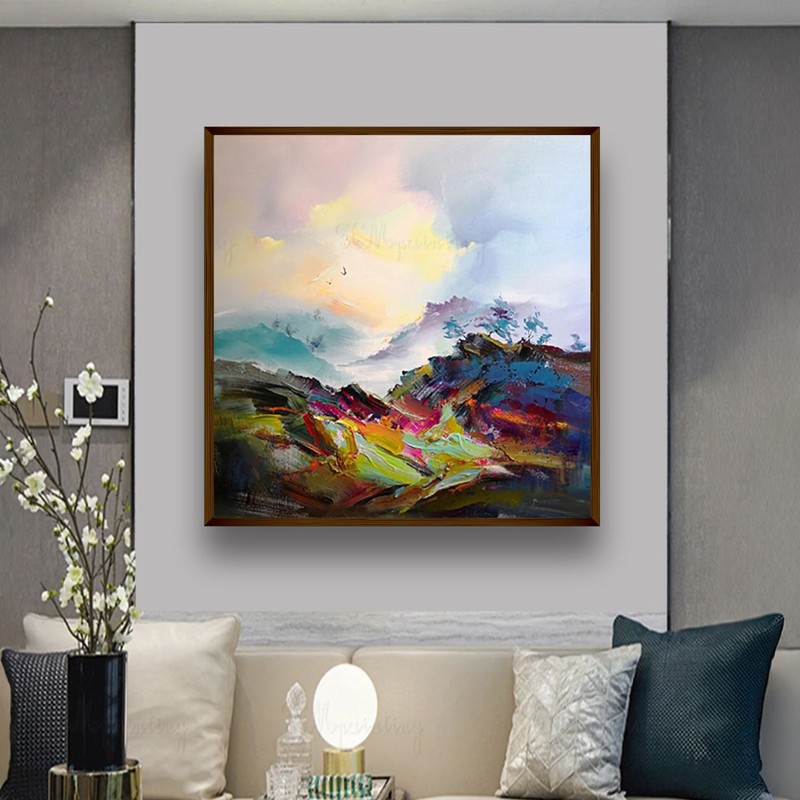 Valley in Bloom Canvas Wall Painting