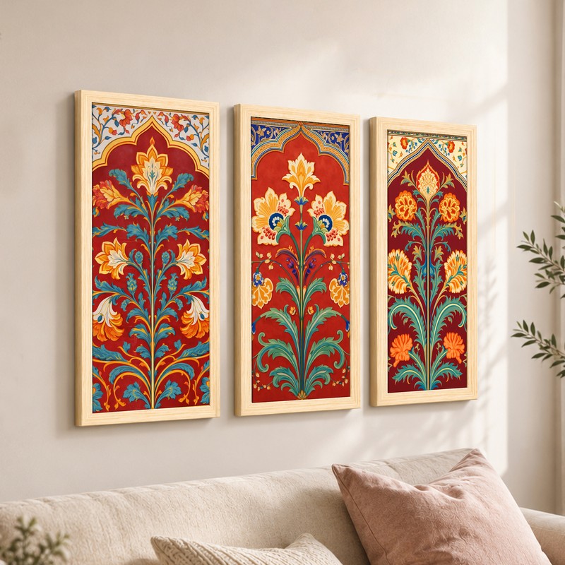 Flourishing Heritage Wall Art - Set of Three