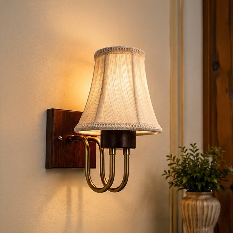 Calista Cotton Wall Lamp - White