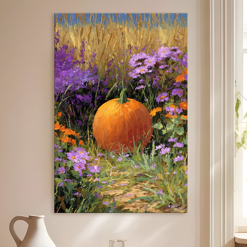 Wildflower Harvest Gallery Wrapped Canvas Wall Painting