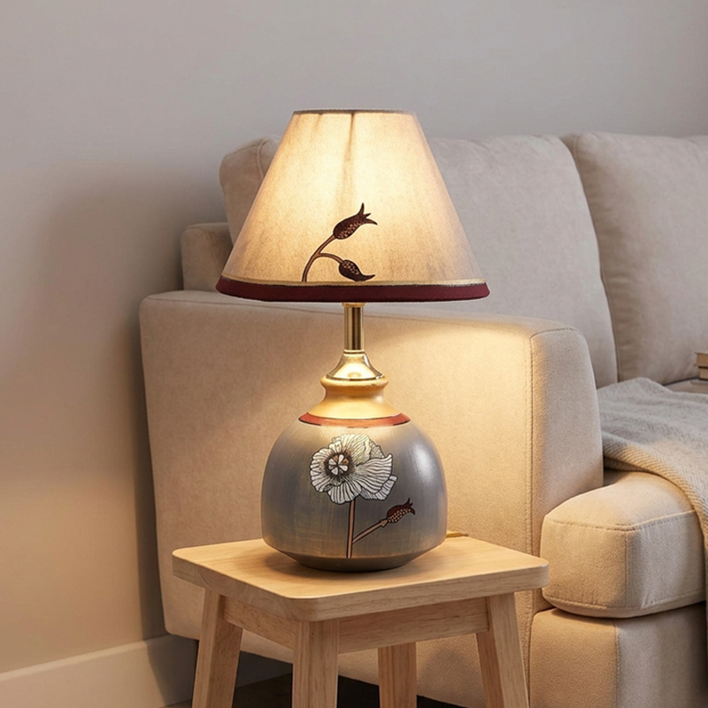 Fadeela Terracotta Table Lamp - Multicolor