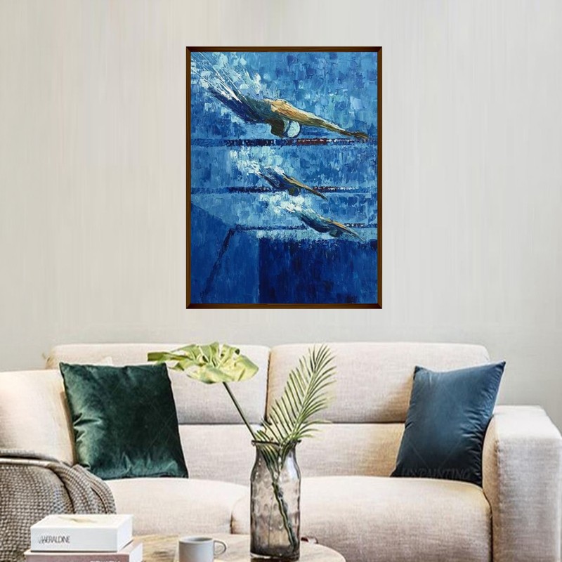 Wings Across the Blue Canvas Wall Painting