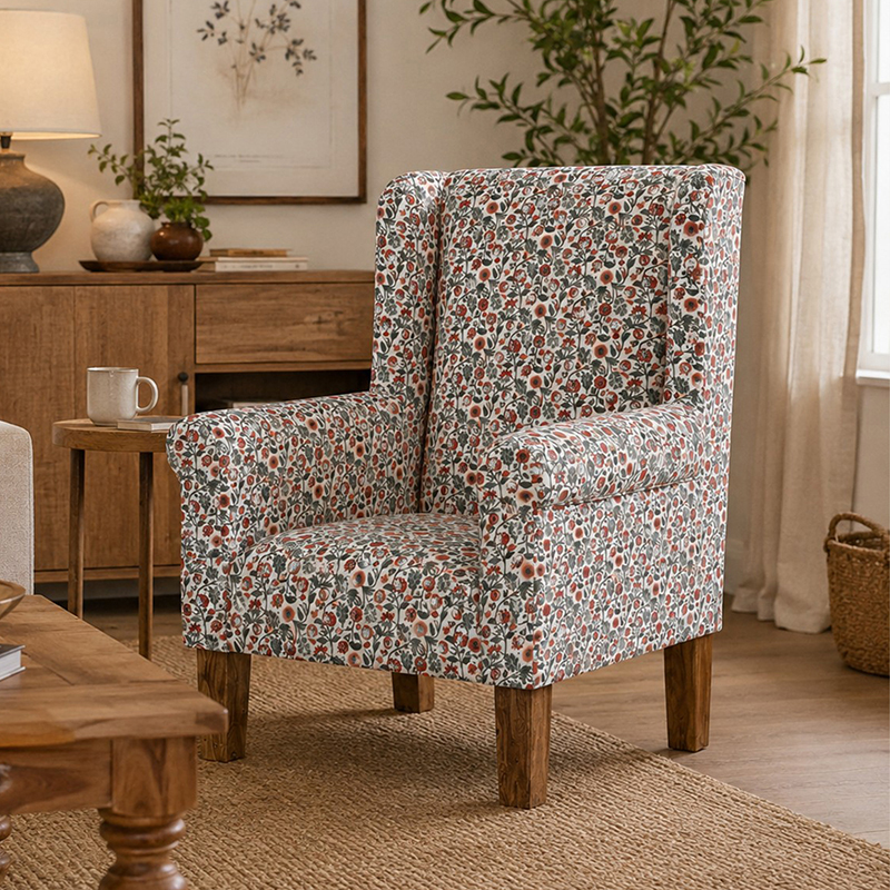 Restful Seat Acacia Wood Lounge Chair