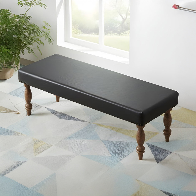 Arvino Sheesham Wooden Bench - Black