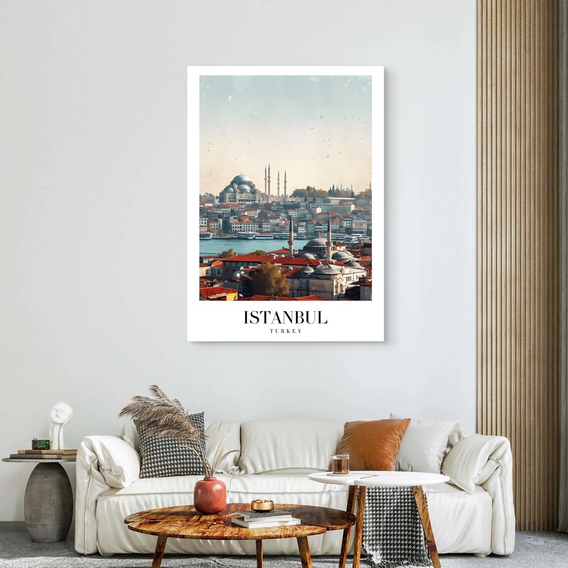 Istanbul Haze Canvas Wall Painting - Small