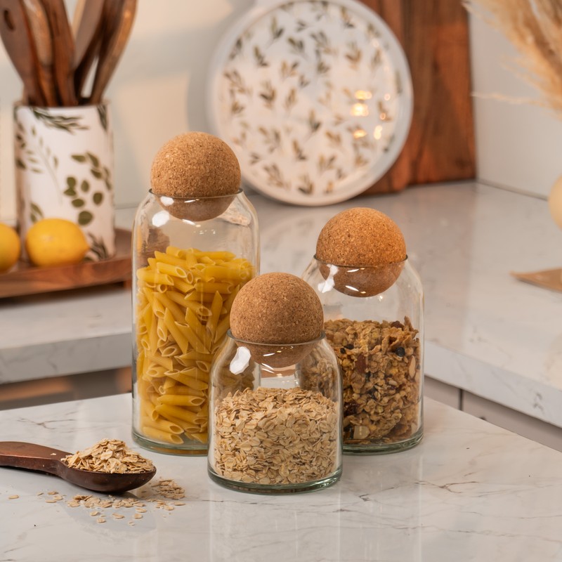 Woodland Charm Glass Jars (1100 mL/1200 mL/1400 mL) - Set of Three - Bundles